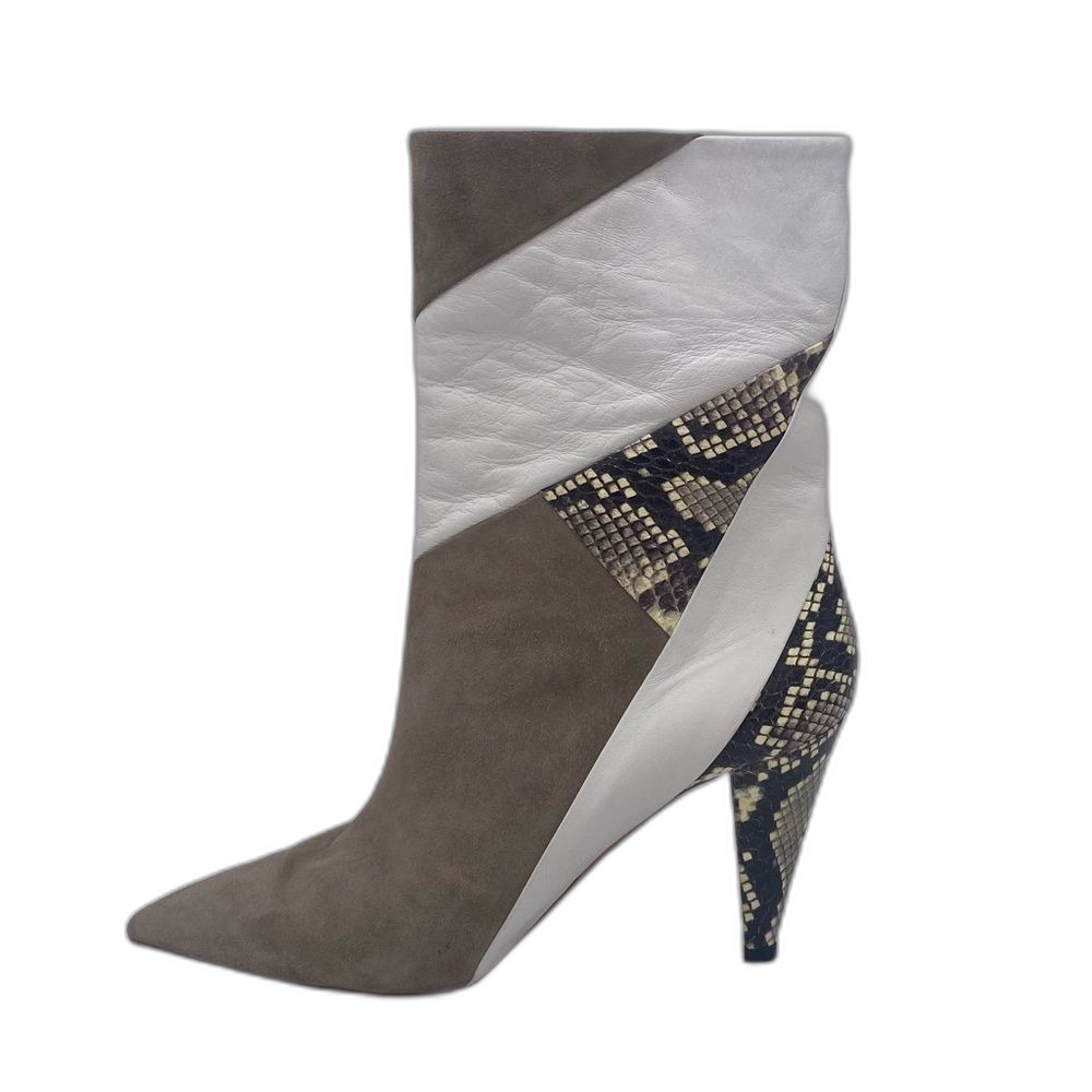Aquazzura Calder Patchwork Leather & Snakeskin Boot - Picture 6 of 11